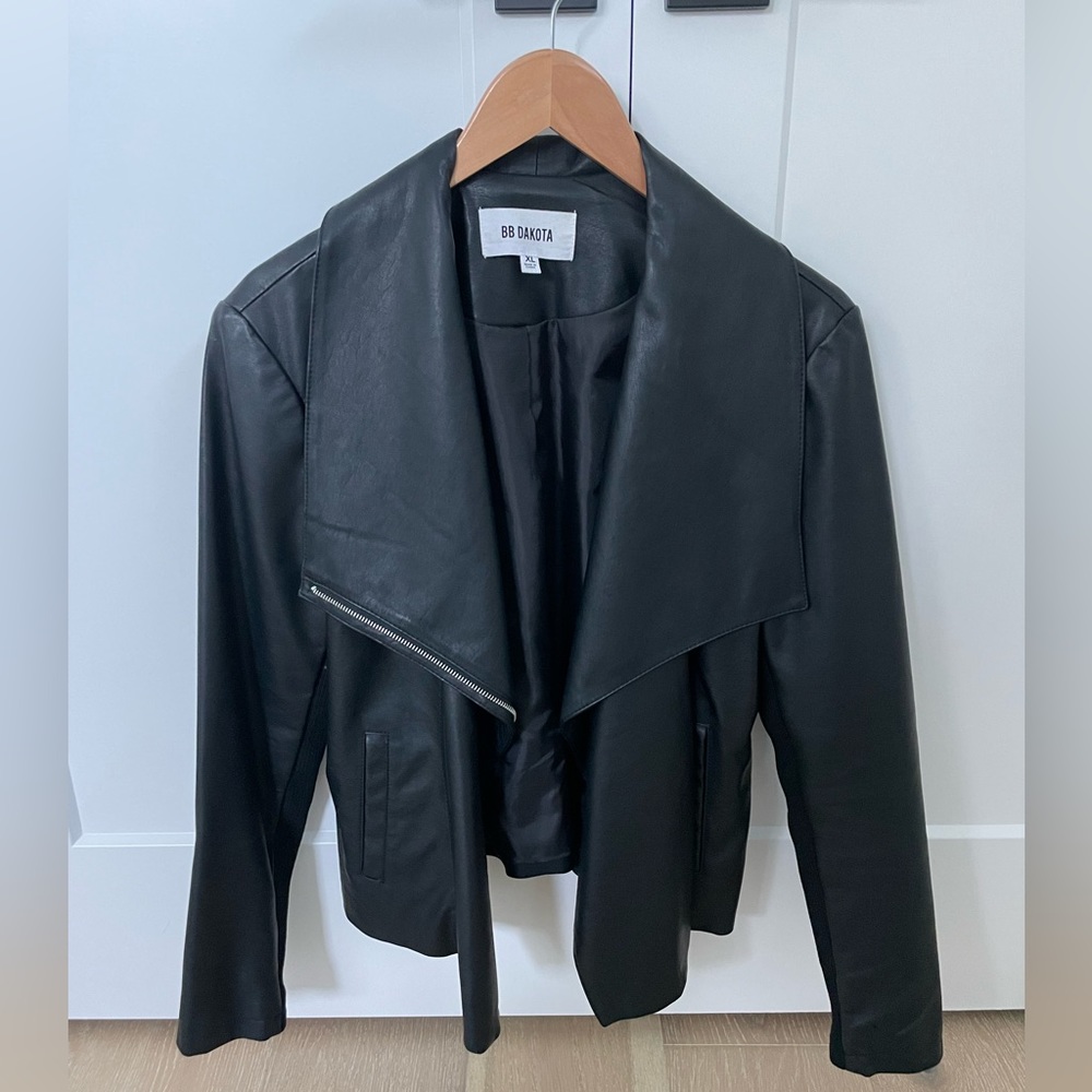 BB Dakota Up to Speed Faux Leather Moto Jacket